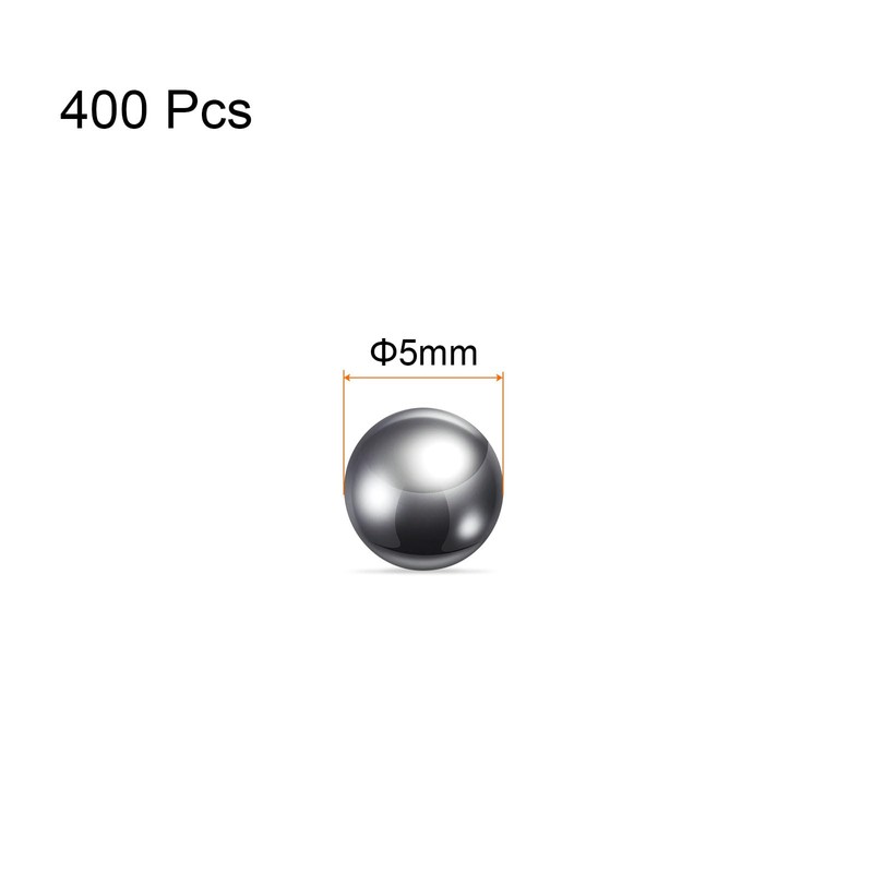 sourcing map 400pcs Precision Balls 5mm Diameter G200 201 Stainless