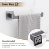 TURS Gunmetal Grey 3-Piece Bathroom Accessories Set, Wall Mounted