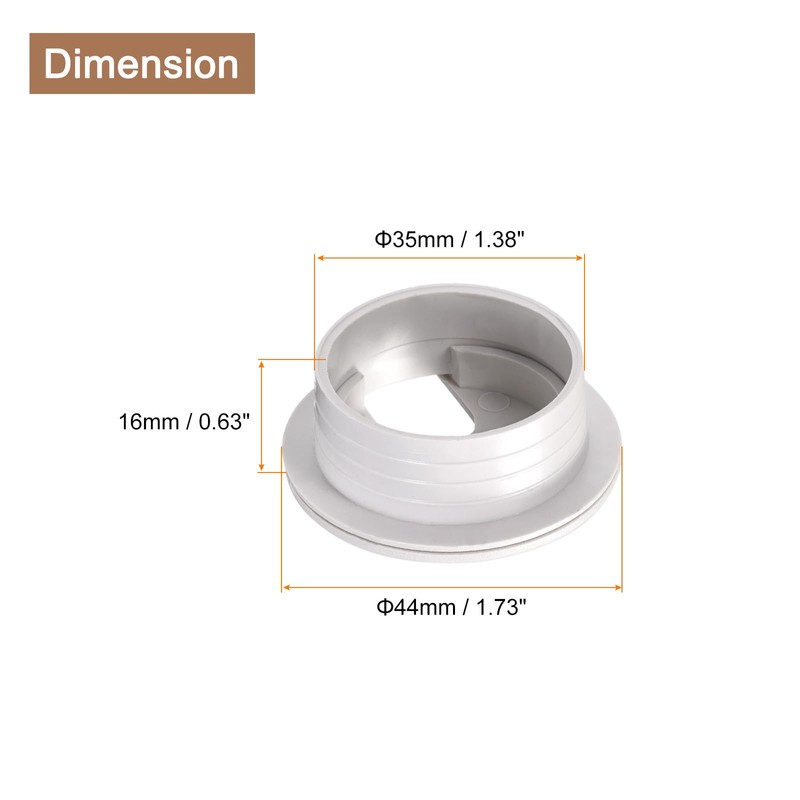 QUARKZMAN 2 Pieces Cable Grommet, 1.38 Inch/35 mm ABS Desk