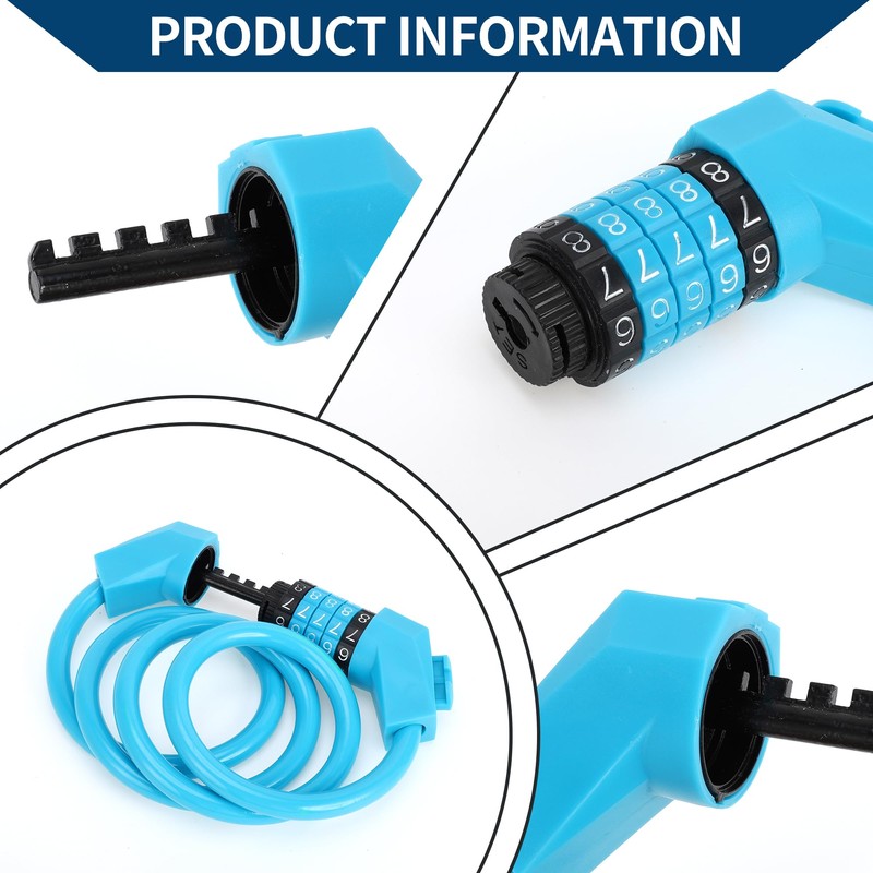 Hihaha Bicycle Lock / Extended Bicycle Shackle Lock Cable Lock