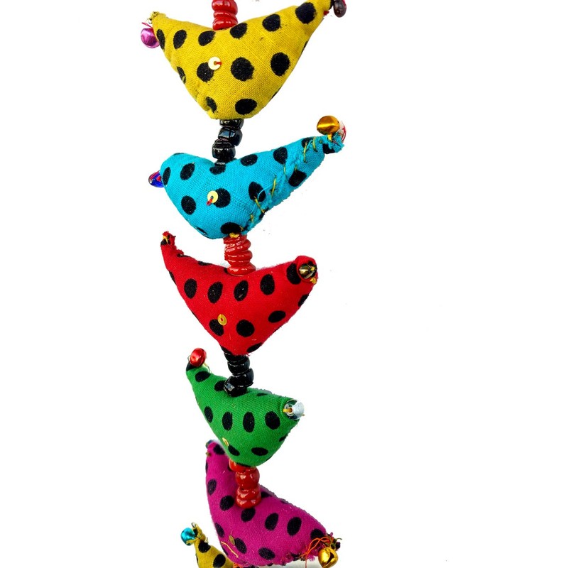 Rastogi Handicrafts Wall Hanging 20-Bird Bell Tota Traditional Indian Hanging