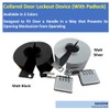 Gascem Door Knob Lockout Device (Matt Silver, 1 Padlock). Door