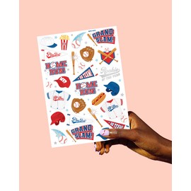 xo, Fetti Baseball Temporary Tattoos - 50 Foil Styles | Baseball Birthday Party, Boys + Girl Sports, Baseball Party Supplies, Baseball Baby Shower