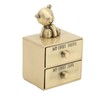 Tooth Box Metal Cute BearShape Storage Case with 2 Drawers