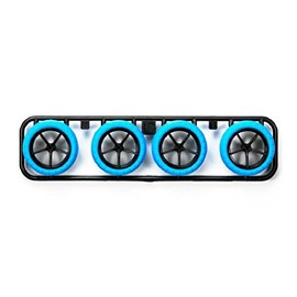 Tamiya Hard Barrel Tires (Blue) Specially-Designed for Mini 4WDs w/ Carbon-Reinforced Large-Diameter Narrow Wheels