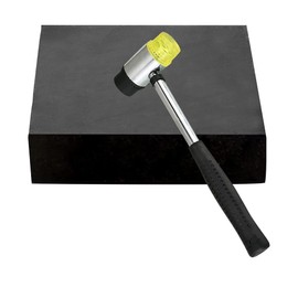 Oudtinx - Bloque de goma para joyeros - Bloque de estampación de goma para martillear, moldear, perseguir, aplanar metales (10 cm x 10 cm)