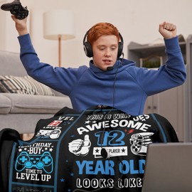 TOBUNKIEN Birthday Gifts for 12 Year Old Boy, Coolest 12 Yr Old Boy Birthday Gift, Best Boy Gifts Age 12, 12 Year Old Boy Birthday Gift Ideas, Presents for 12 Year Old Boy Throw Blanket 60 X 50 Inch
