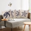 Ocean Beach Pillow Covers Double-sided Sea Life Cushion Covers Seaturtle/Seahorse/Crab/Starfish