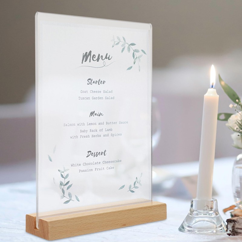 Operitacx Versatile Acrylic Easel Stand Table Sign Display Stand for