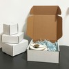 8x8x3 inch Shipping Boxes, White Corrugated Cardboard Box Literature Mailing