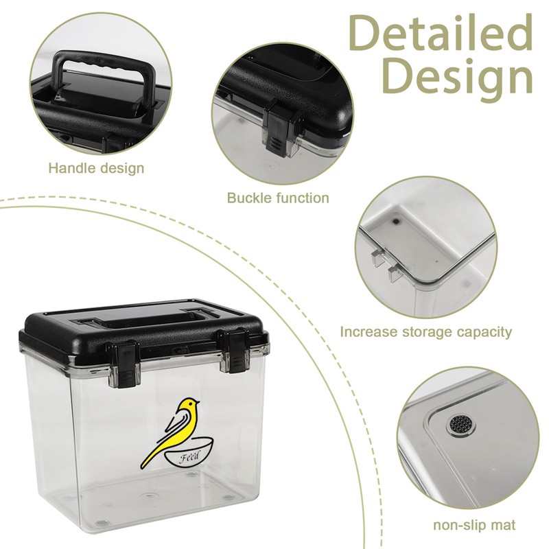 Bird Seed Storage Container Clear Bird Seed Container5Ib Indestructible Bird