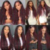 Luxvogue 12 14 16 inch Burgundy P1B/99J Jerry Curly Human
