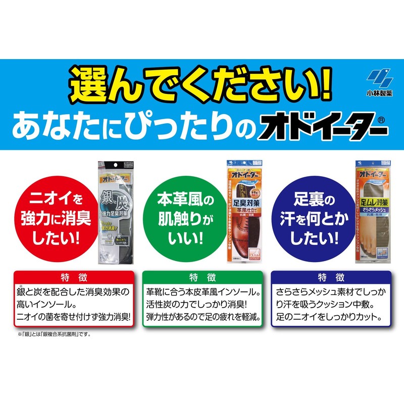 オドイーター 足ムレ対策 さらさらメッシュ インソール フリーサイズ20cm~28cm 1足