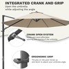 Devoko 10ft Solar LED Patio Umbrella, Round Cantilever Outdoor Umbrella