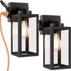 Bdrofn 2-Pack Porch Lights Outdoor Wall Lantern,Black Outdoor Wall Light