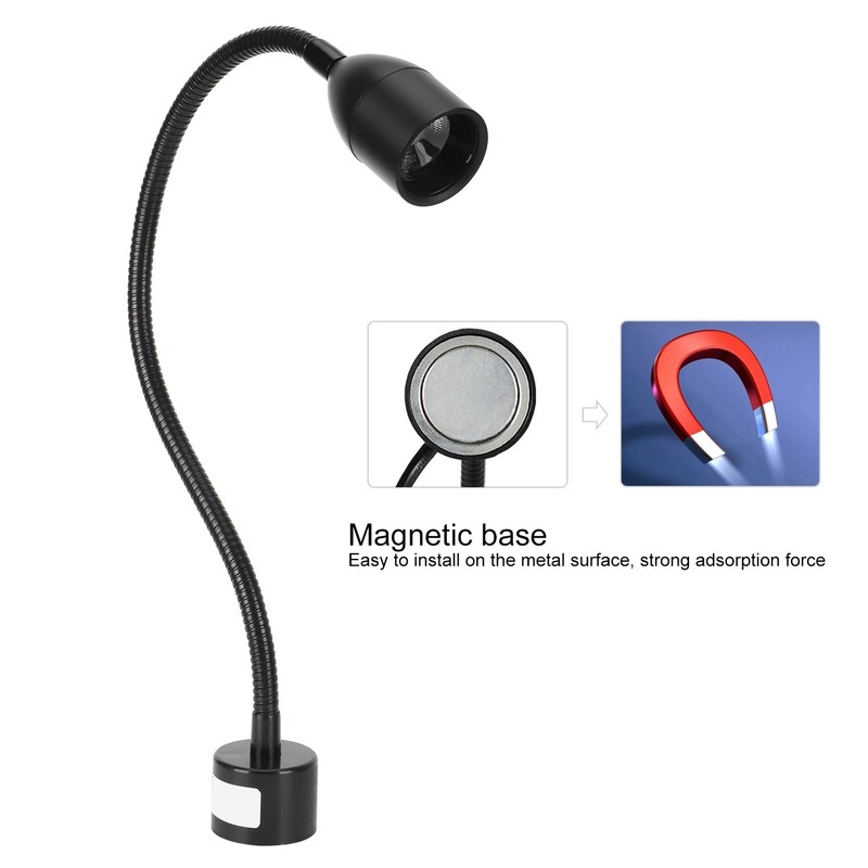 5W LED Work Light Flexible Gooseneck Magnetic Base for Sewing