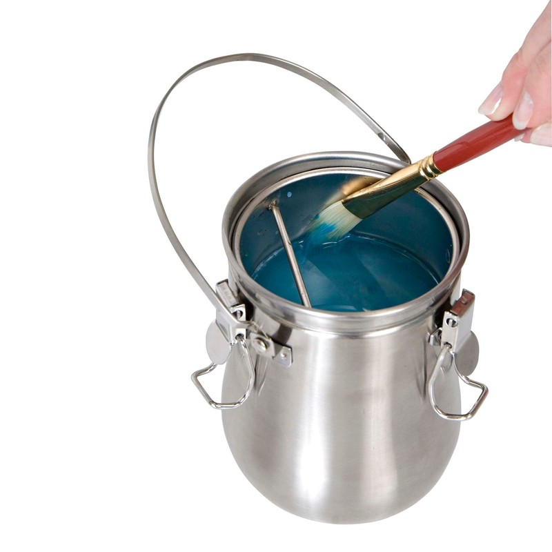 Newton Air-Tight Stainless Steel Brush Washer- Deluxe Leak-Proof Paintbrush Cleaning