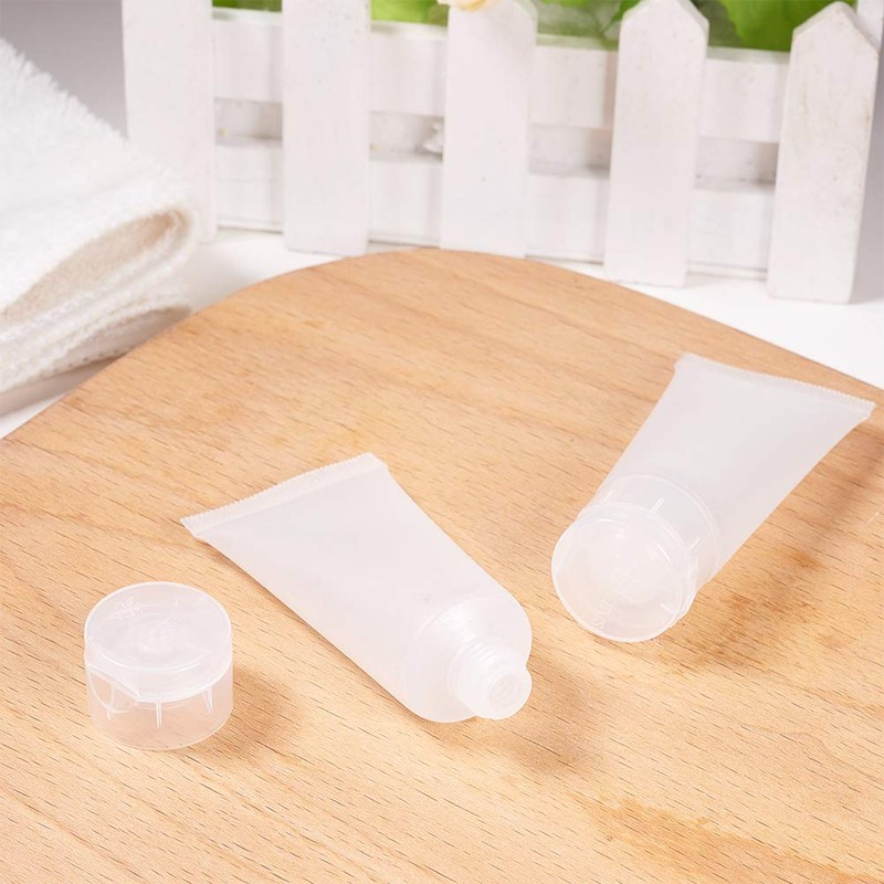 BENECREAT 30pcs 20ml Plastic Tube Flip Cap Frosted Easy Portable