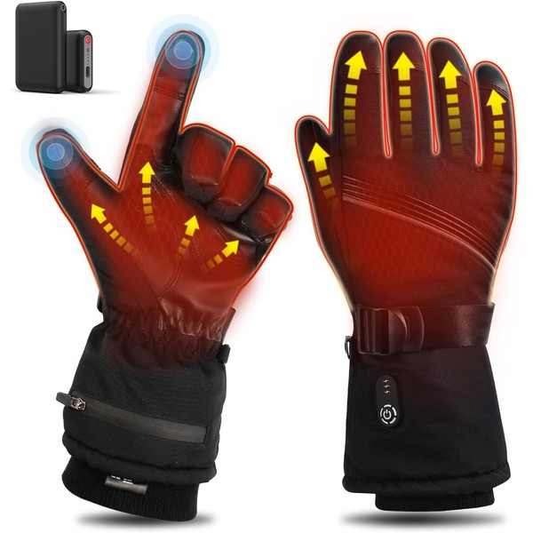 Heated Gloves,Winter Gloves for Men Women Rechargeable Heated Gloves with