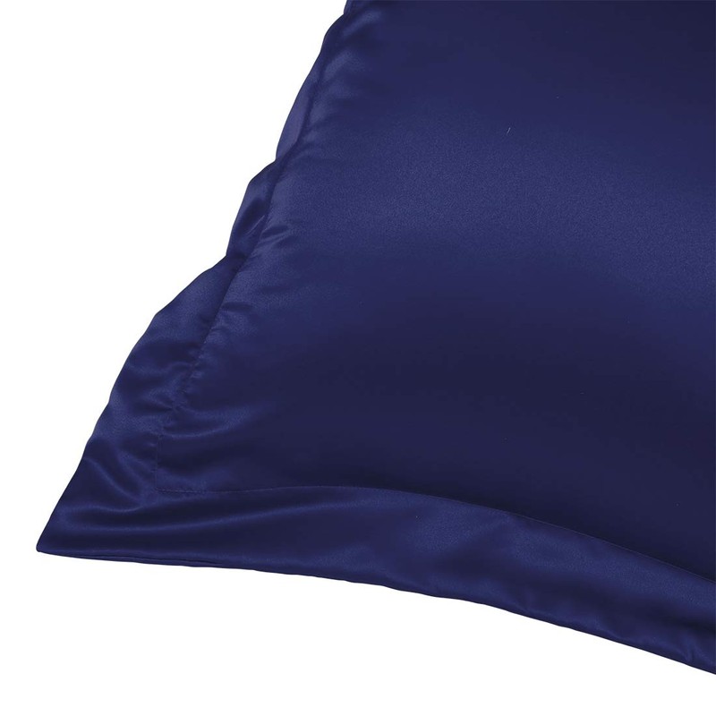 sourcing map Luxury Satin Oxford Pillowcases, Pair of 2 Navy