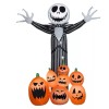 Gemmy Animated Projection Airblown-Fire & Ice-Jack Skellington Scene-Giant-Di