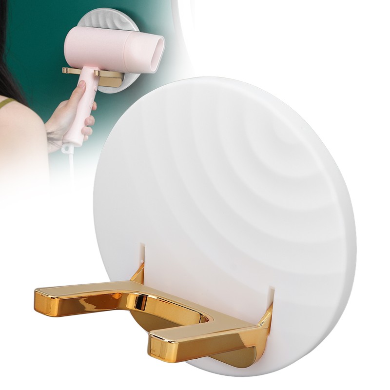 Hair Dryer Holder Stand Wall Mounted Adhesive Foldable Blow Dryer