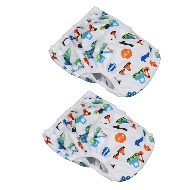 2PCS Baby Swim Diapers Soft Breathable Waterproof Adjustable Leakproof Swim