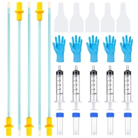 ROPUKEY 5 Set Dog AI Artificial Insemination Breeding Kit, Dog Breeding Kit, Insemination Breeder kit for Dog, Dog Breeding Supplies for Large Breeds (15.7 inch)