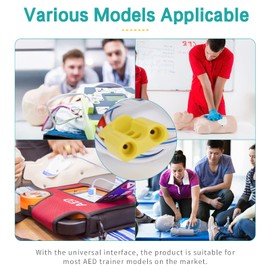 LVCHEN 4 Pairs AED Pads - Reusable Adult AED Training Pads - AED Trainer Replacement Pads for Nurse Training and Student Learning