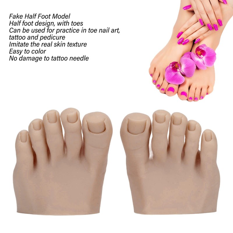 Práctica Pie Falso para la Práctica de Uñas, 1 Par