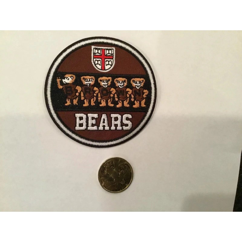 Unbranded BU BROWN University Bears Vintage Embroidered Iron On Patch