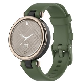 Nacorulu Compatible With Garmin Lily Bands, 14.2mm Width Soft Silicone for Garmin Lily Smartwatch. (Army Green)