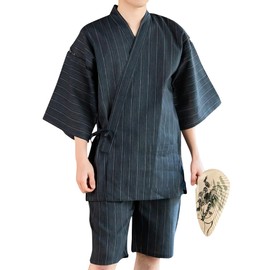 Kyoto Kimonomachi Men's Summer Jinbei Housewear Pajamas Refreshing Men's Cotton Linen Jinbei -
