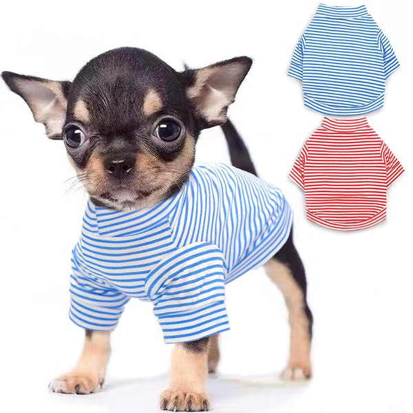 Generic Dog Clothes for Small Dogs Stripe Dog Shirts Teacup