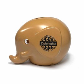 Fantti Elephant Piggy Bank with Key Nordic Finnish Fashion Interior Decoration Figurine Elephant Bank Caférate Black Logo S