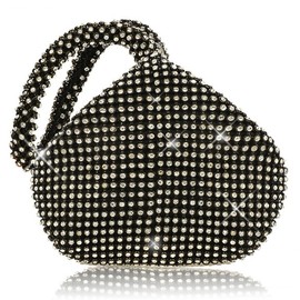J&G Triangle Rhinestone Ladies Clutch Bag, Evening Bag, Handbag, Wedding Party
