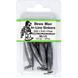 Beau Mac in-Line Sinkers - 1/2oz, (SIL1/2)