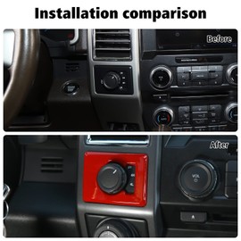 Voodonala for F150 4WD Four-Wheel Drive Ddecoration Trim for Ford F150 2015-2020 (Red)