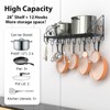 VyGrow 28 Inch Pot Rack Wall Mounted, Pots and Pans