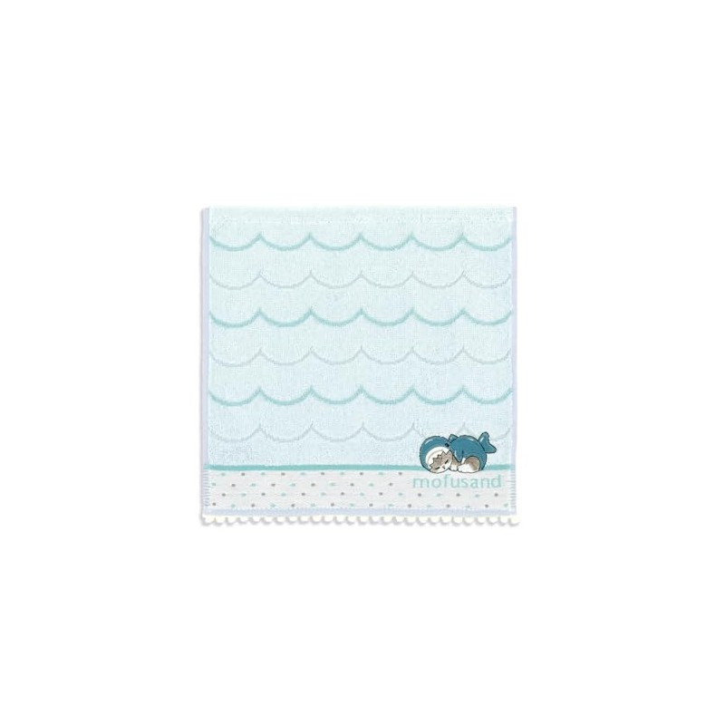 Towel Museum mofusand Poppon Shark Nyan, Towel Handkerchief, Blue, Cute,