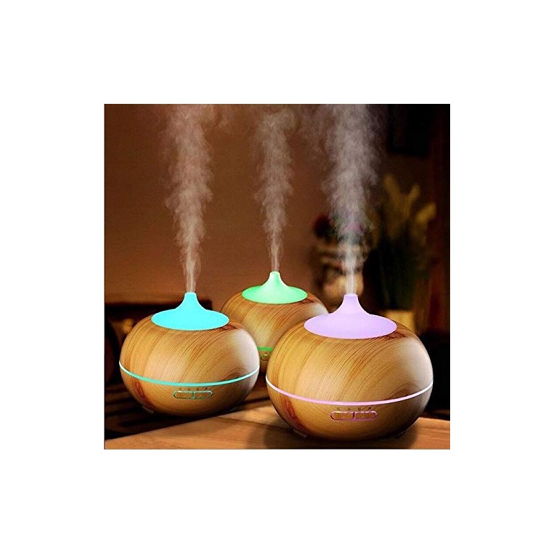 Mistyrious Essential Oil Humidifier Natural Oak Design with Easy Remote