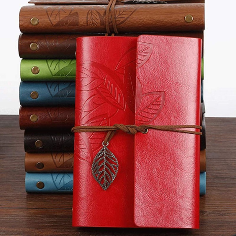 Loose Leaf Writing Books POWERTOOL Leather Cover Ruled Wirebound Journal