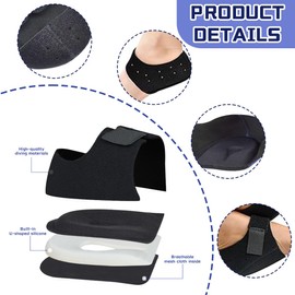 JUGUTA Plantarfasziitis Ferse Protektoren, Gel-Fersenschalen Damen Und Herren, Schmerzlinderung, Ferseneinlagen Für Achillessehnenentzündung, Trockene Rissige Fersenstützkissen, Eu Size 36-40