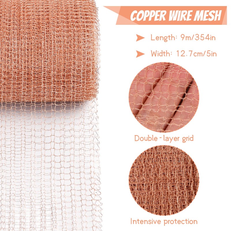 Cozlly 9 m x 12.7 cm Copper Net Against Snails,