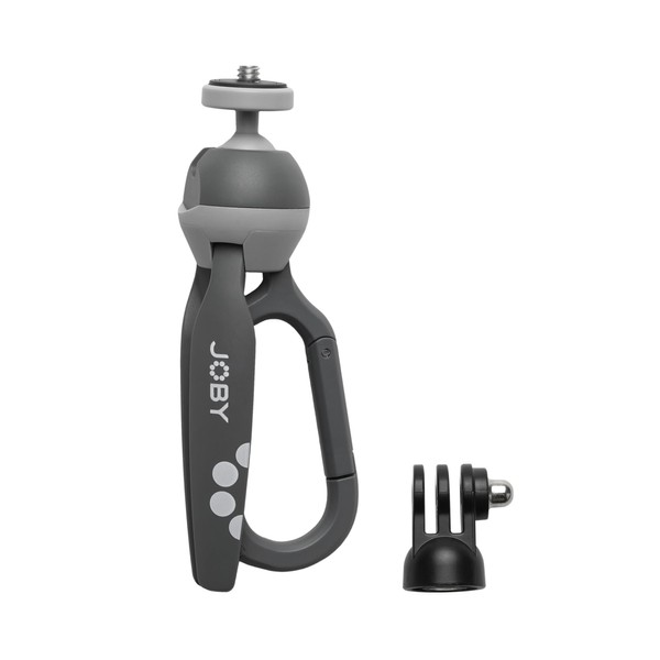 JOBY HandyPod Clip Action Mini Tripod with Carabiner for Action Camera, compatible with GoPro Range, HERO12, Insta360, Compact Camera SONY ZV-1 II (JB01838-BWW)