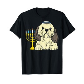 Jewish Shih Tzu Dog Menorah Hanukkah Pajamas Chanukah PJs T-Shirt