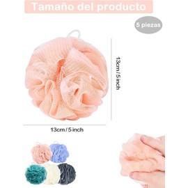 Esponja Baño Paquete Unidades Diseño Suave Duradero Higiene Corporal Diaria Uso Familiar Viajes Material Malla Fácil Colgar Secar