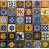 Escanver Azulejo Talavera 5x5 Cm Pequeño 45 Piezas Surtido Confeti