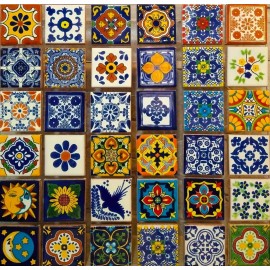 Escanver Azulejo Talavera 5x5 Cm Pequeño 45 Piezas Surtido Confeti Es