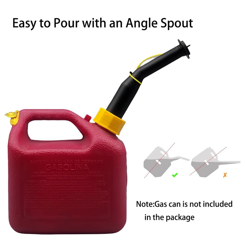 Gas Can Spout Replacement Universal Kit Leakproof Angle Nozzles Gasket